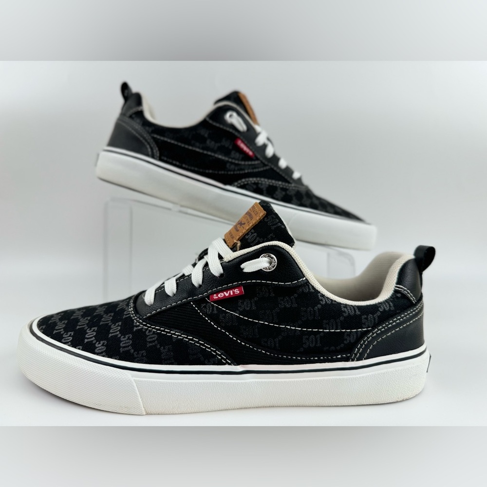 Levi's 501Canvas Sneakers, Black Casual Low, Men's Size US 8.5